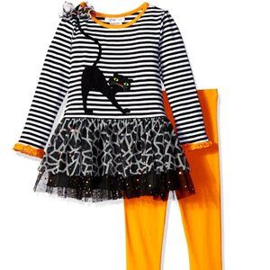 Bonnie Jean Baby Girls Halloween Black Cat Set